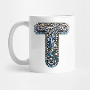 AI Art Silver Franciscan Tau Abstract Expressionism Mug